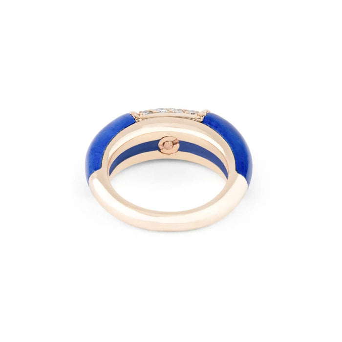 Bague 50.5 Van Cleef & Arpels - Bague Philippine Lapis Lazuli Diamants Or Jaune 58 Facettes 1