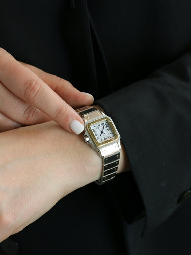 Montre CARTIER Montre Santos vintage or acier 58 Facettes 1120