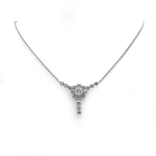 Collier Collier - Or blanc & 4,15 carats de Diamants 58 Facettes 250386R