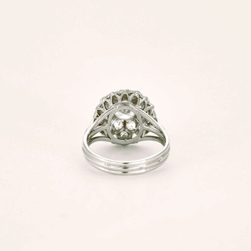 Bague 55 Bague Marguerite Diamants Platine 58 Facettes A11001