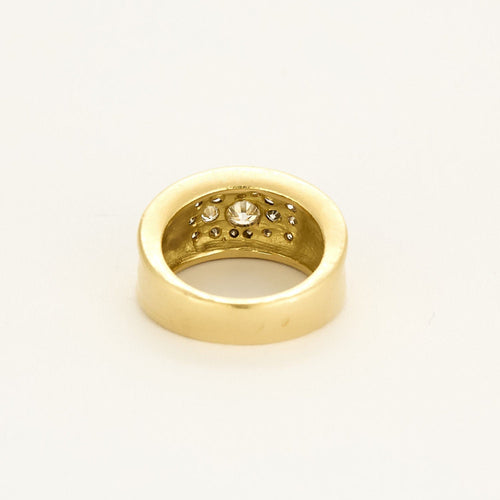 Bague 52,5 Bague bandeau en or jaune et diamants 58 Facettes FON2505