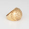 Bague Bague dôme feuille vintage, taille 8, or jaune 14 carats, bijoux fins de cocktail 58 Facettes G13751