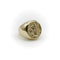 Vintage yellow gold lion-headed coin signet ring