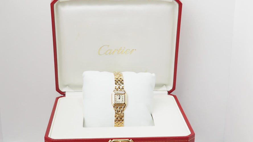 Montre Montre Mini Panthère de Cartier en or jaune 58 Facettes 32737