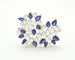 Broche Broche en or blanc avec diamants et saphirs 58 Facettes
