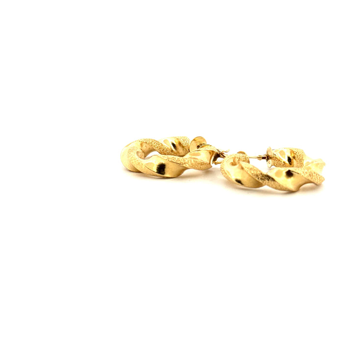 Graziella 1958 Yellow Gold Hoop Earrings