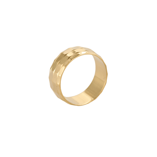 Bague 58 BAGUE "FACETTE" OR JAUNE 58 Facettes BO/240061