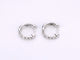 Boucles d'oreilles Boucles d'oreilles en or blanc avec diamants noirs 58 Facettes 2227