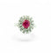Bague 52 Bague en or blanc diamants et rubis 58 Facettes