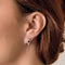 Boucles d'oreilles Boucles d'oreilles créoles or blanc, diamants, saphirs 58 Facettes BO/250014/