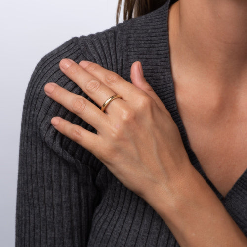 Bague 60 Alliance Art Déco en or jaune JR Wood & Sons 58 Facettes G12955