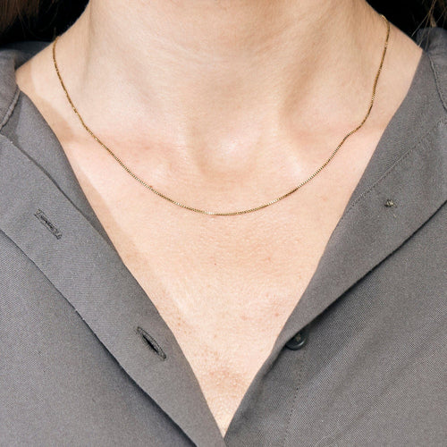 Collier Chaine or jaune maille carrée 58 Facettes MON0854