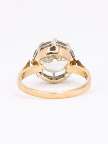 Bague 52 Bague solitaire diamant taille ancienne Old Mine Cut 3,07 carats 58 Facettes 1113.2