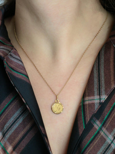 Pendentif PERROUD Pendentif vintage signe du zodiaque Balance or jaune 58 Facettes 1099.24