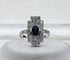 52 Bague saphir platine Art Déco 58 Facettes