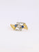 Bague 54 Bague Art Nouveau trilogie or jaune saphir diamants 58 Facettes 1076.2