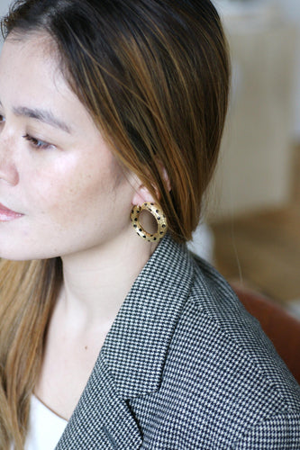 Boucles d'oreilles FRED - Boucles d'oreilles Pattes de Panthère en or jaune et émail noir 58 Facettes