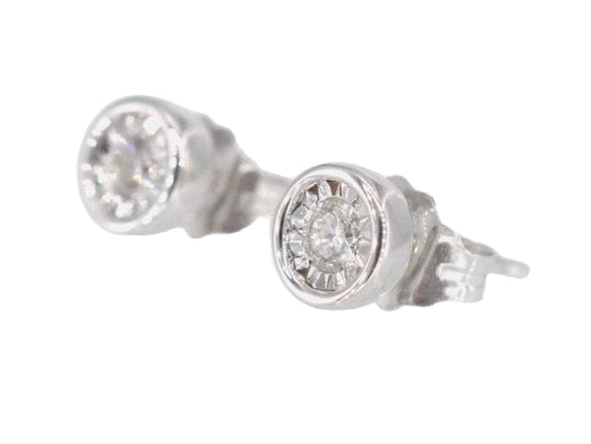 Boucles d'oreilles Boucles d'oreilles en or blanc avec un diamant taille brillant 58 Facettes 2090