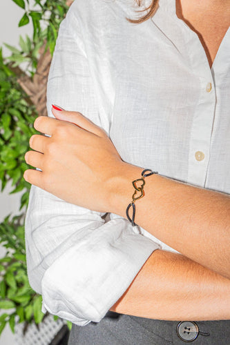 Bracelet Dinh Van Bracelet Coeur Double coeur Or jaune 58 Facettes 2830523CN