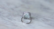 Bague 49.5 Bague Art Déco or blanc, platine, aigue-marine, diamants 58 Facettes
