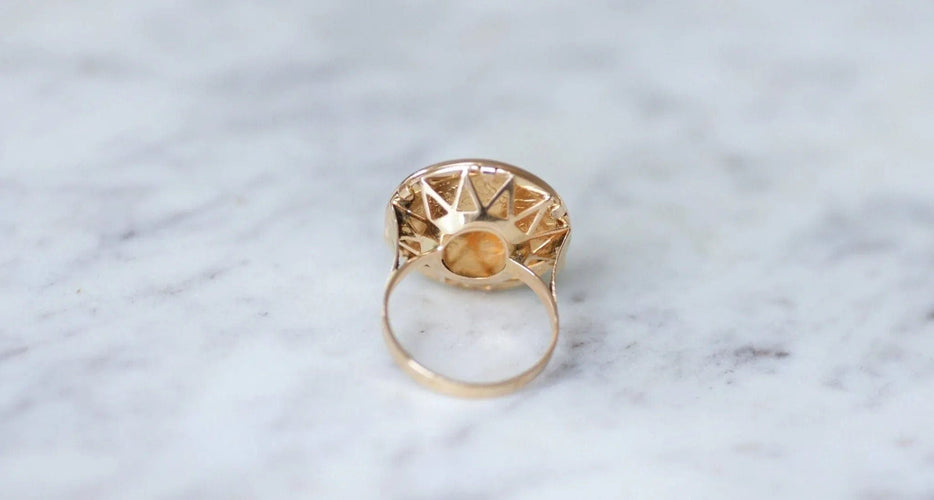 Bague 55 Bague pièce 10 Francs Cérès en or 58 Facettes