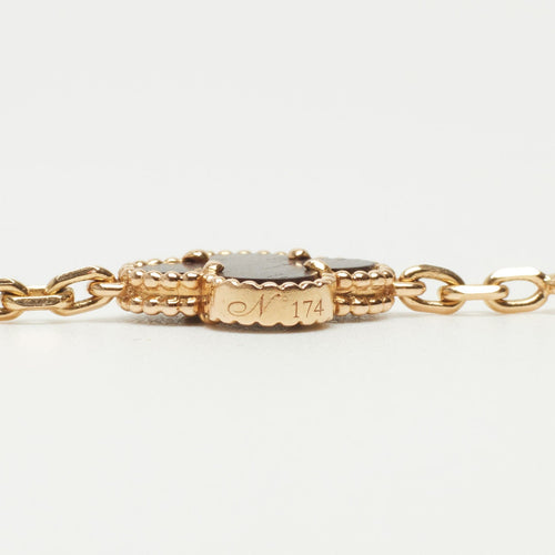 Bracelet VAN CLEEF & ARPELS - Bracelet Vintage Alhambra 5 motifs Bois d'amourette Letterwood LIMITED EDITION 58 Facettes vca-alh-brclt-ltrwd-rg