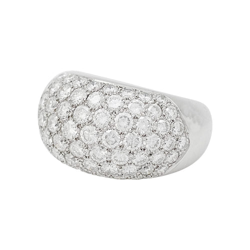 Bague 51 Bague pavage en or blanc, diamants. 58 Facettes 31229