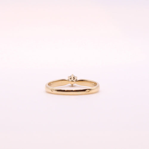 Bague Bague Solitaire Diamant 0.15 carat or jaune 18k 58 Facettes