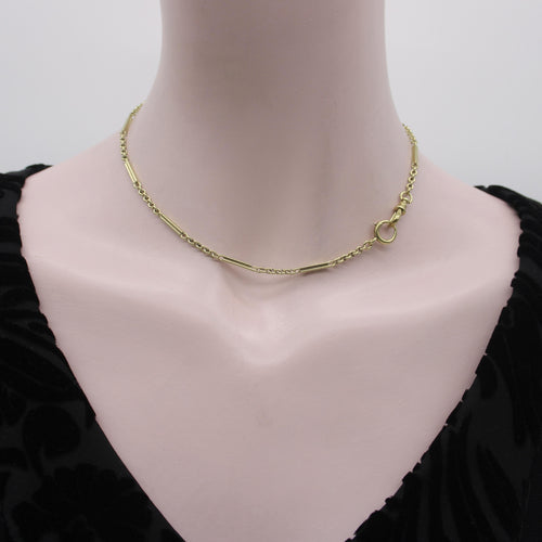 Montre Chaîne de montre à maillons alternés Art Déco en or jaune 58 Facettes A2002Y