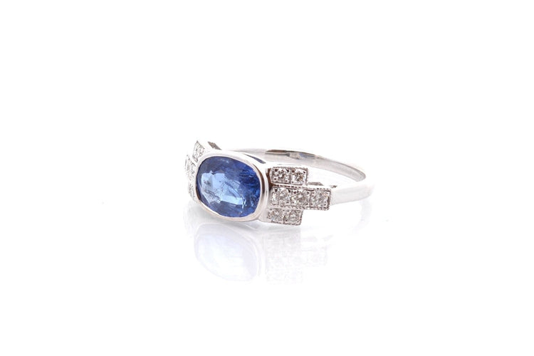 Bague 56 Bague saphir Birman non chaufée de 2,42cts et diamants 58 Facettes 25565