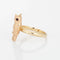 Bague 53 Owl Ring Vintage Yellow Gold Garnet Eyes 58 Facettes G12687