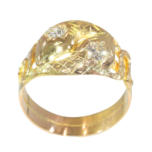 Bague 60 Romancing History : L'enchantement d'un anneau à double serpent 58 Facettes 23135-0300