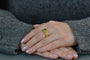 18k gold ring with Dinh Van peridot 