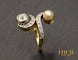 Bague 44 Bague ancienne Toi et Moi diamant perle Fine 58 Facettes A10366