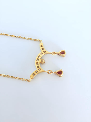 Collier Collier ras le cou Rubis et Diamants Or jaune 18K 58 Facettes 1759