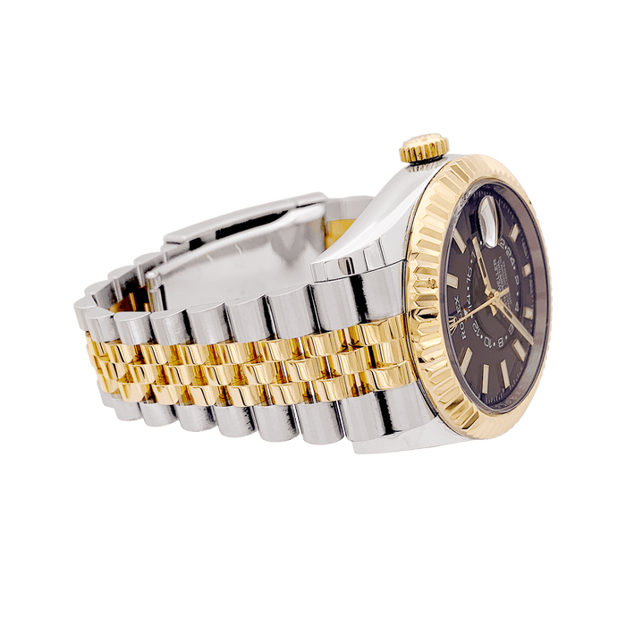 Montre Montre Rolex "Sky Dweller" acier, or jaune. 58 Facettes 34213