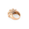 Bague Bague godronnée or rose, platine, diamants 58 Facettes 1