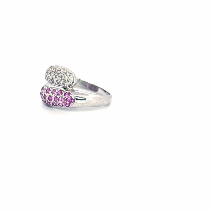 Bague 49 Bague Toi et Moi or blanc diamants spinelles 58 Facettes 2-GS31338-01