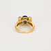 Bague 51 Bague Rouleaux Or Jaune Saphir Diamants Baguette 58 Facettes GU92