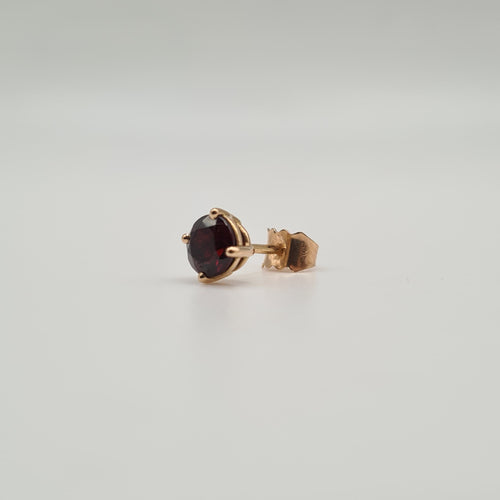 Boucles d'oreilles Boucles d'oreilles or rose grenat rouge 58 Facettes