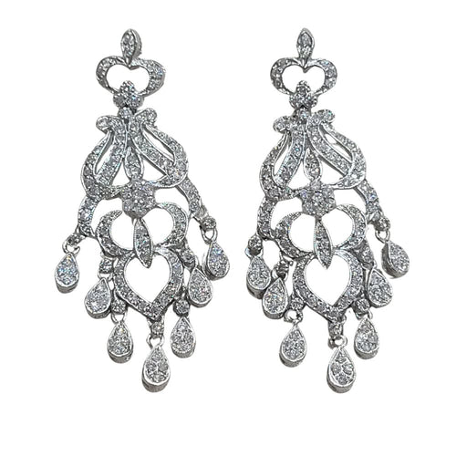 Boucles d'oreilles Boucles d'oreilles Art Déco en or blanc et diamants 58 Facettes PE501