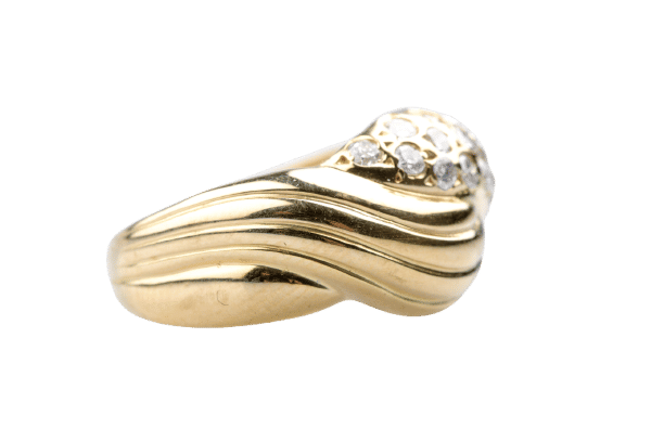 Bague 51 Bague en or jaune pavée de diamants 0,40 ct 58 Facettes BG31300540-107