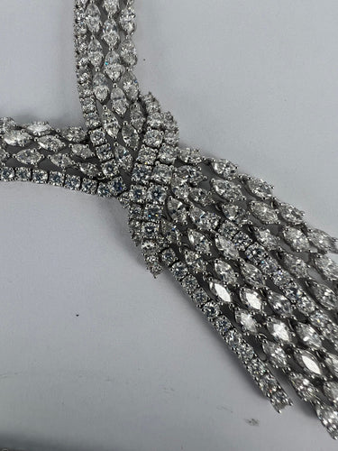 Collier Ensemble collier et bracelet en or blanc et diamants haut de gamme 58 Facettes N-136