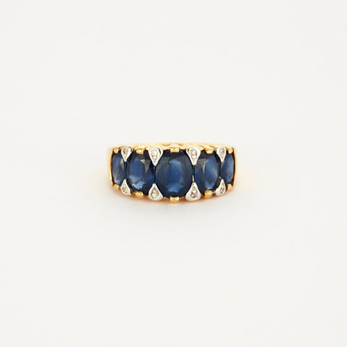 Bague 56 Bague sous un ciel d'étoile Saphirs Diamants 58 Facettes LP459