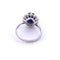 Bague 56 Bague en or blanc avec saphir et diamants 58 Facettes