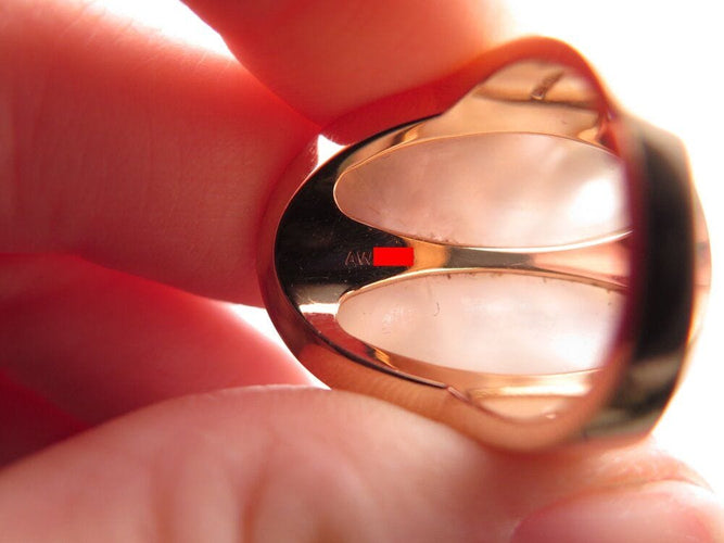 Bague 52 bague BULGARI intarsio nacre t52 en or rose 18k 14.3gr serti diamants 58 Facettes 267206