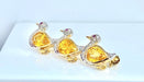 Broche or, 3 canards en saphirs jaunes , diamants et rubis 58 Facettes AB455