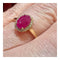 Bague 54 Bague rubis pavage Diamants 58 Facettes 7455 A