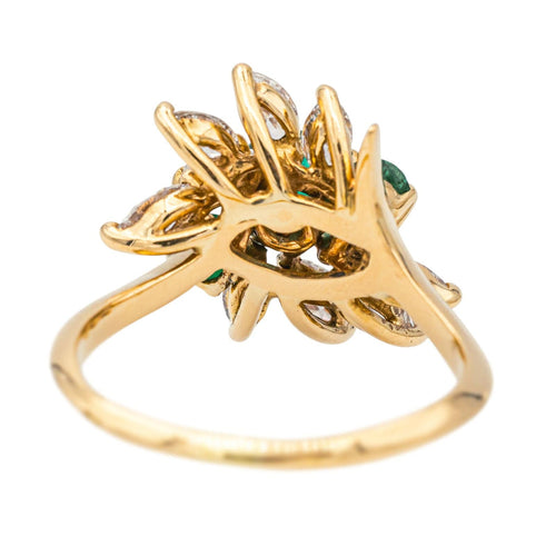 Bague 54.5 Bague Or jaune Emeraude, Diamant 58 Facettes 4002850CN