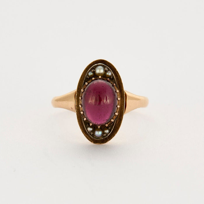 56 Bague en or rose et tourmaline cabochon 58 Facettes 270/7